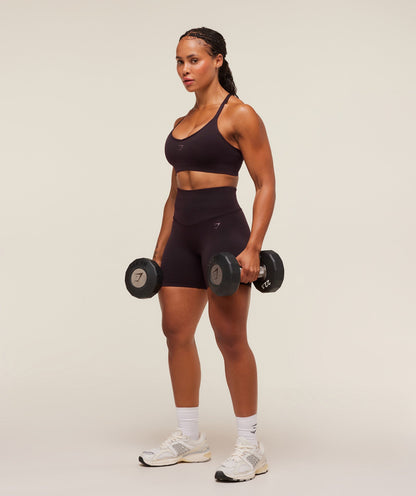 Women's Gymshark Activate Seamless Bralette Plum Brown