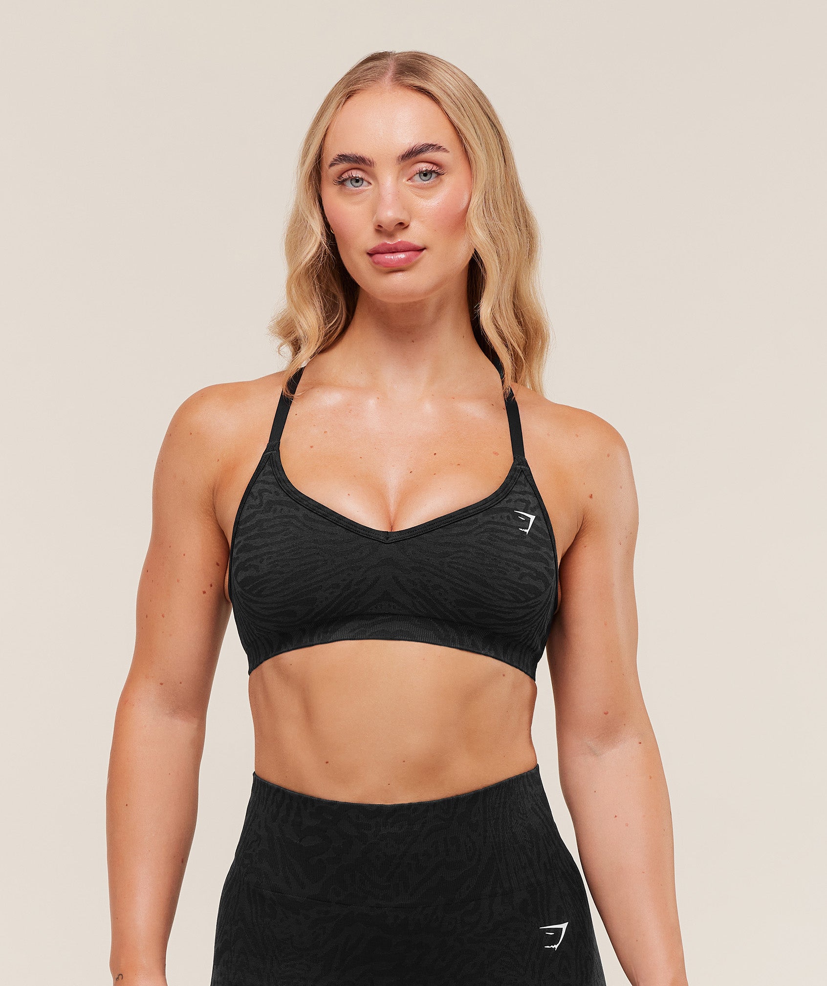 Women's Gymshark Adapt Animal Seamless Sports Bra Black