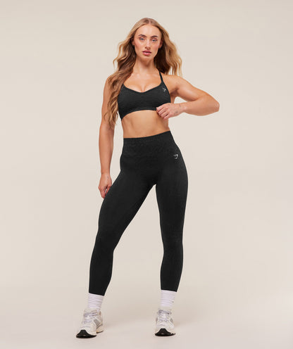 Women's Gymshark Adapt Animal Seamless Sports Bra Black