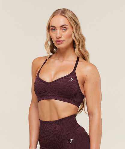 Women's Gymshark Adapt Animal Seamless Sports Bra Cherry Purple