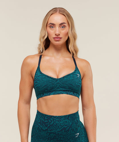 Women's Gymshark Adapt Animal Seamless Sports Bra Navy
