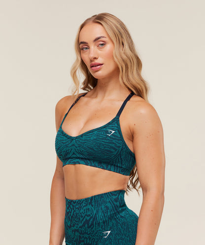 Women's Gymshark Adapt Animal Seamless Sports Bra Navy