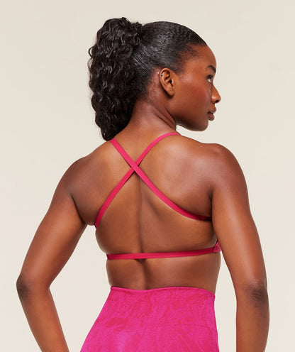 Women's Gymshark Adapt Camo Cross Back Sports Bra Build Pink