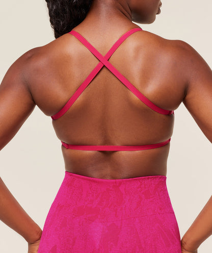 Women's Gymshark Adapt Camo Cross Back Sports Bra Build Pink