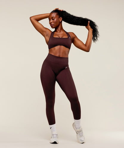 Women's Gymshark Adapt Fleck X Whitney Halterneck Sports Bra Cherry Purple