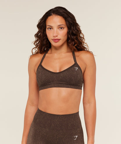 Women's Gymshark Adapt Fleck Sports Bra Archive Brown