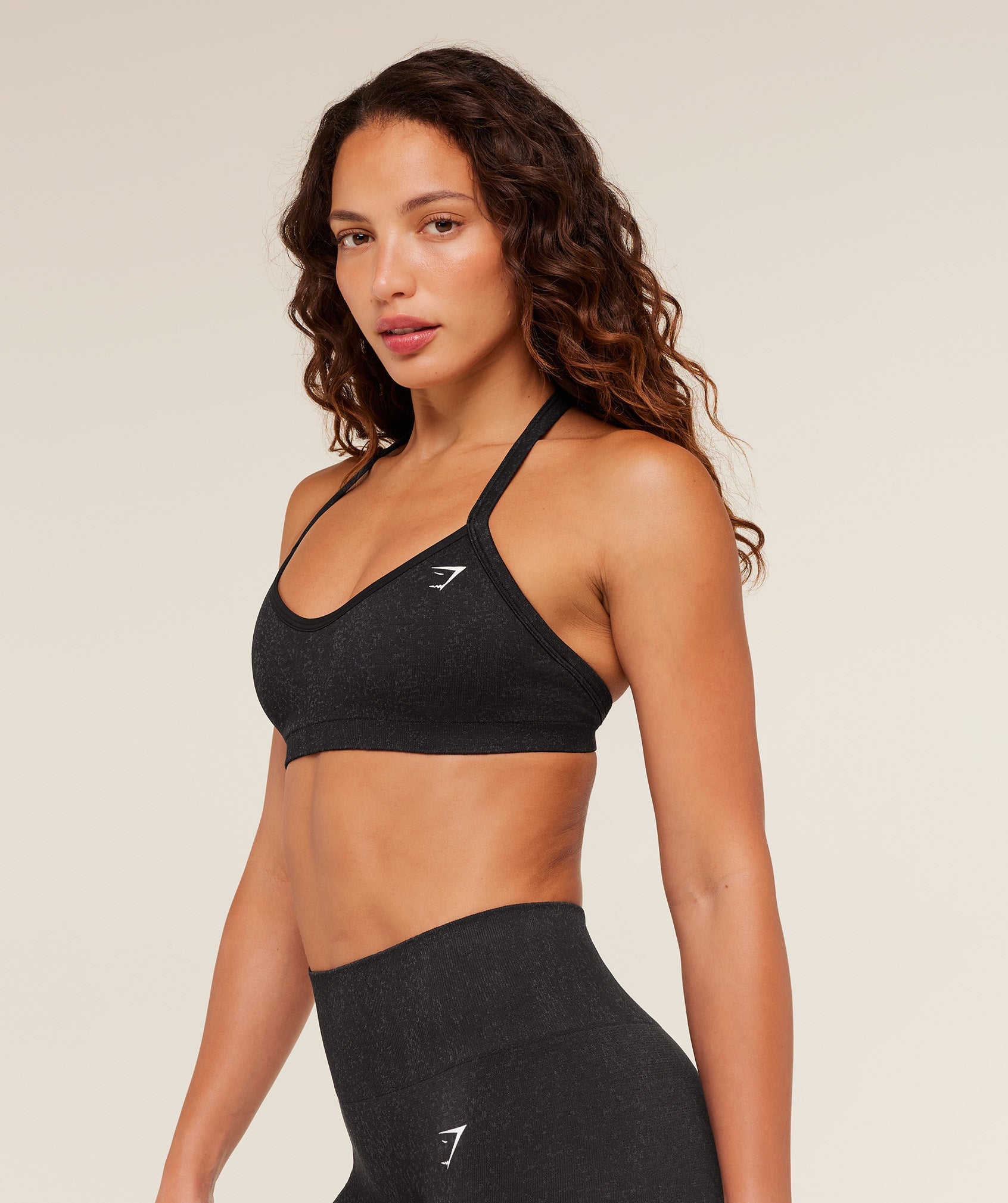 Women's Gymshark Adapt Fleck Sports Bra Mineral | Black