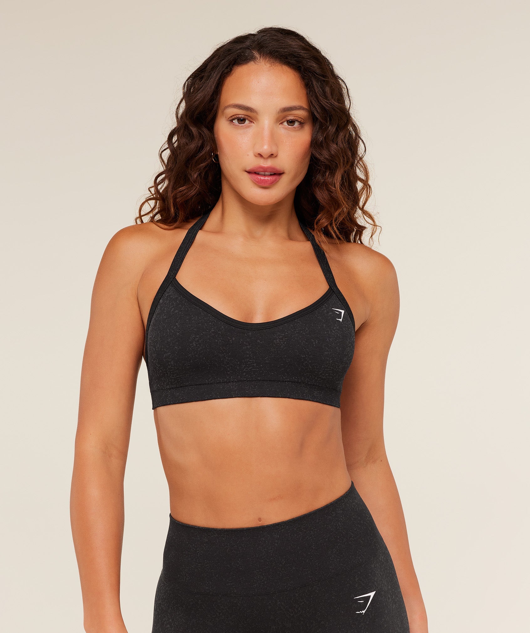 Women's Gymshark Adapt Fleck Sports Bra Mineral | Black