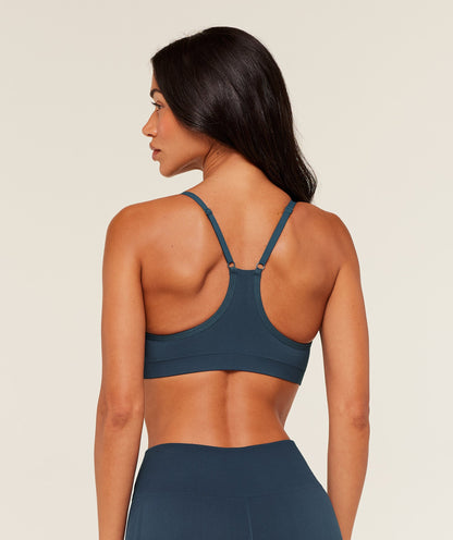Women's Gymshark Everyday Seamless Racerback Sports Bra Gs Stealth Blue