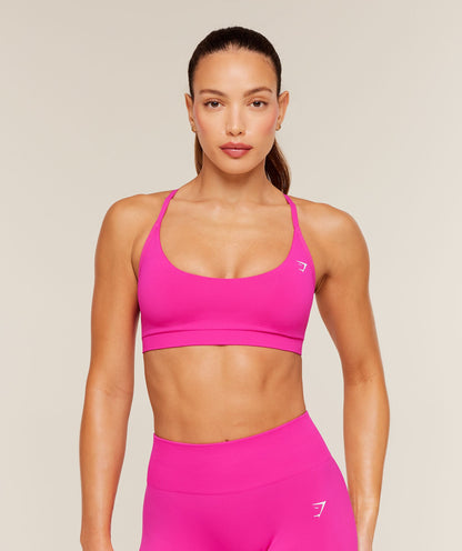 Women's Gymshark Everyday Seamless Racerback Sports Bra Super-Set Pink