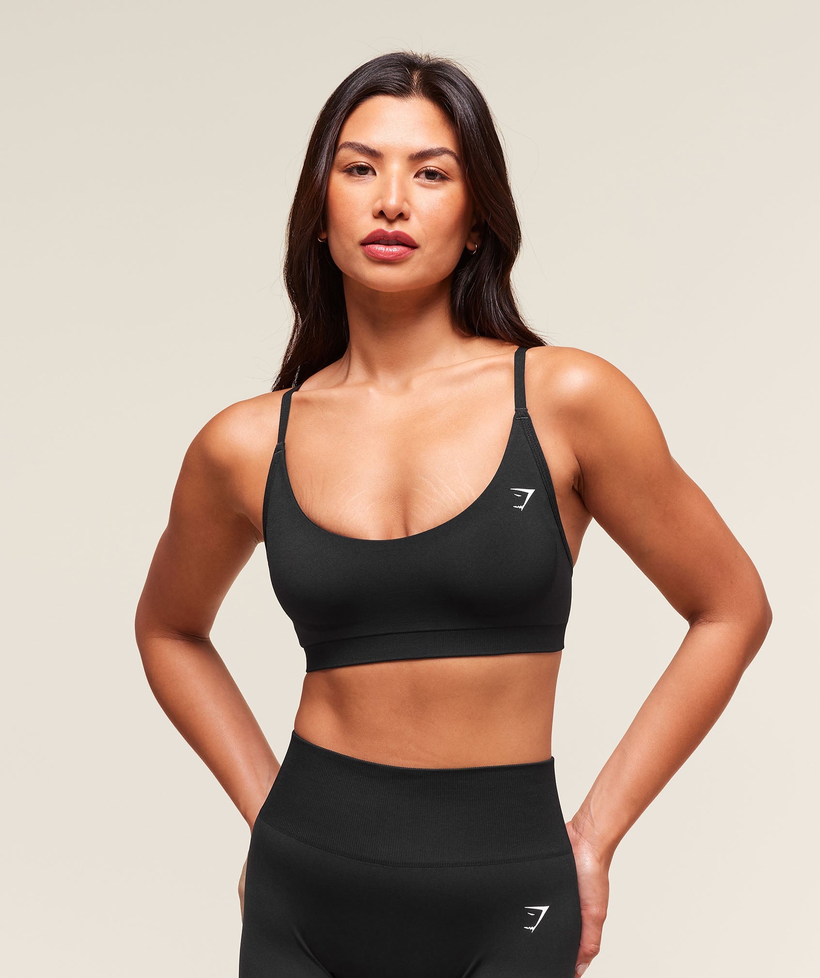 Women's Gymshark Everyday Seamless Racerback Sports Bra Black