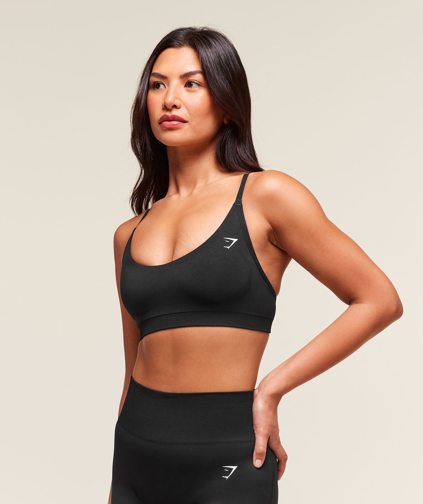 Women's Gymshark Everyday Seamless Racerback Sports Bra Black
