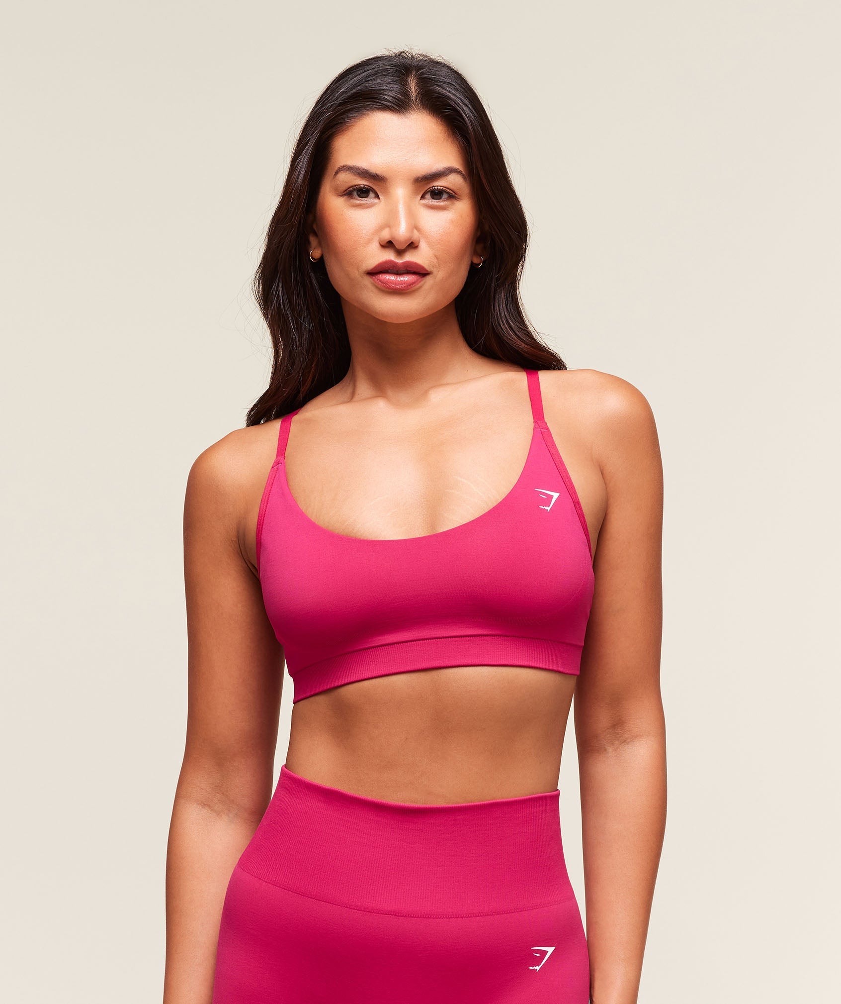 Women's Gymshark Everyday Seamless Racerback Sports Bra Build Pink