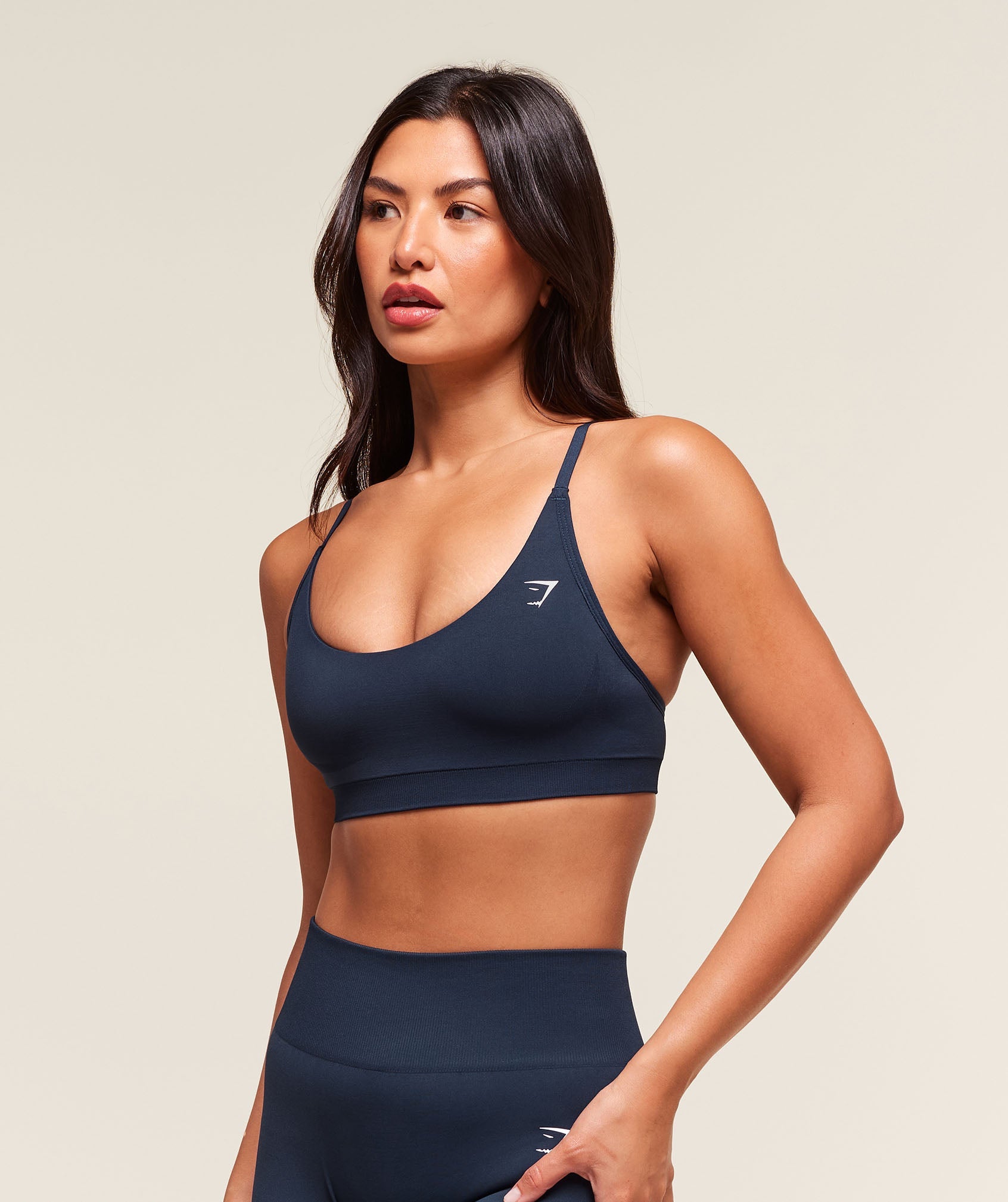 Women's Gymshark Everyday Seamless Racerback Sports Bra Navy