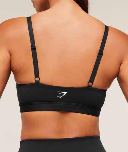 Women's Gymshark Balcony Peekaboo Sports Bra Black