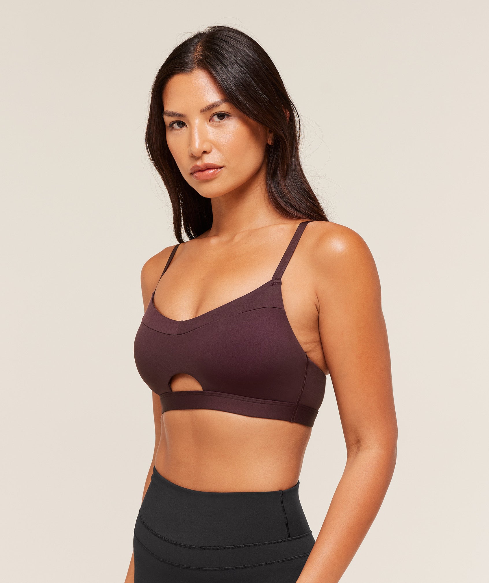 Women's Gymshark Balcony Peekaboo Sports Bra Cherry Purple