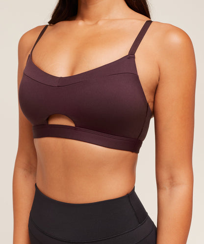Women's Gymshark Balcony Peekaboo Sports Bra Cherry Purple
