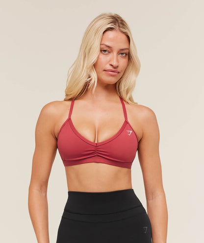 Women's Gymshark Minimal Sports Bra Athletic Burgundy