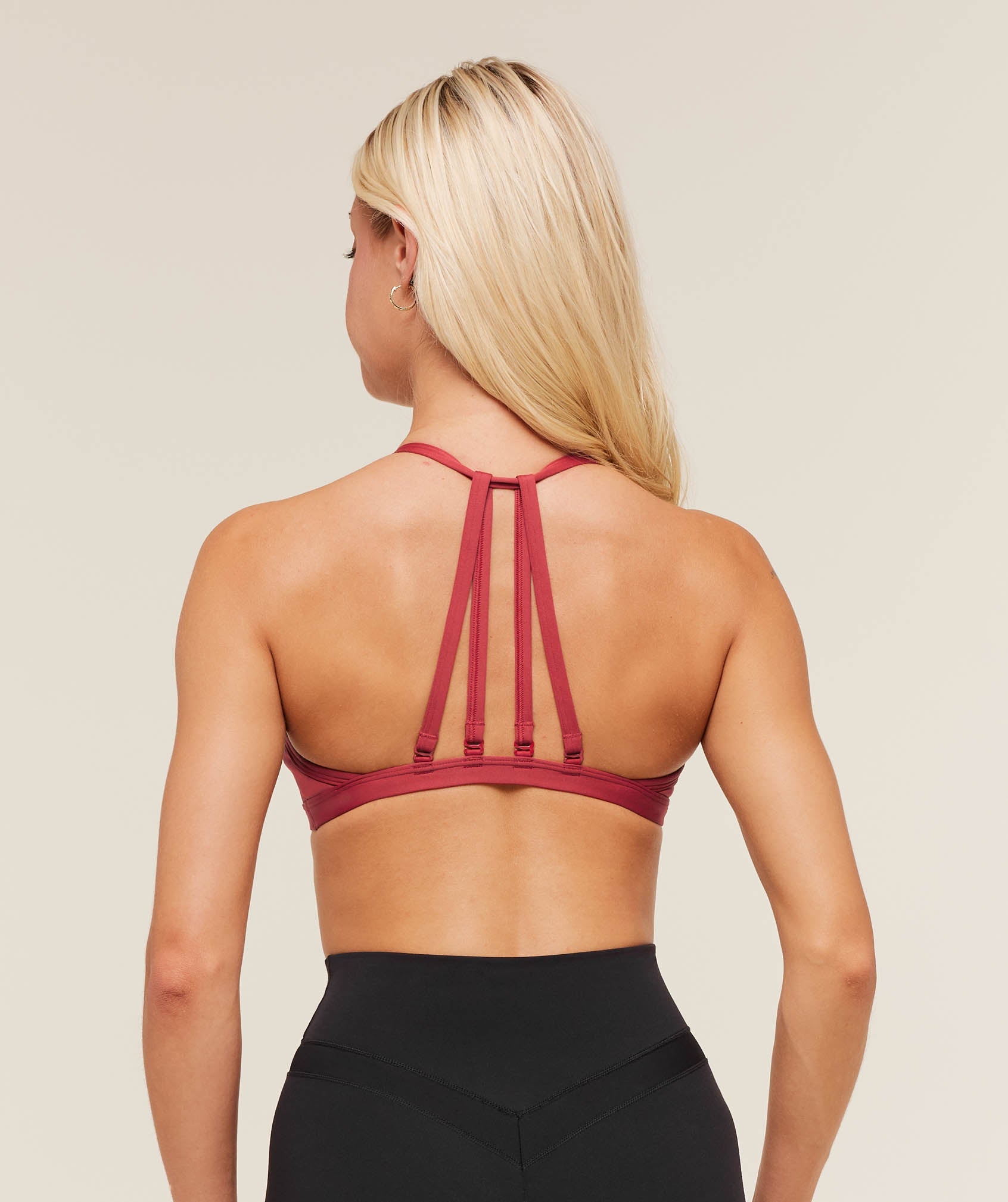 Women's Gymshark Minimal Sports Bra Athletic Burgundy