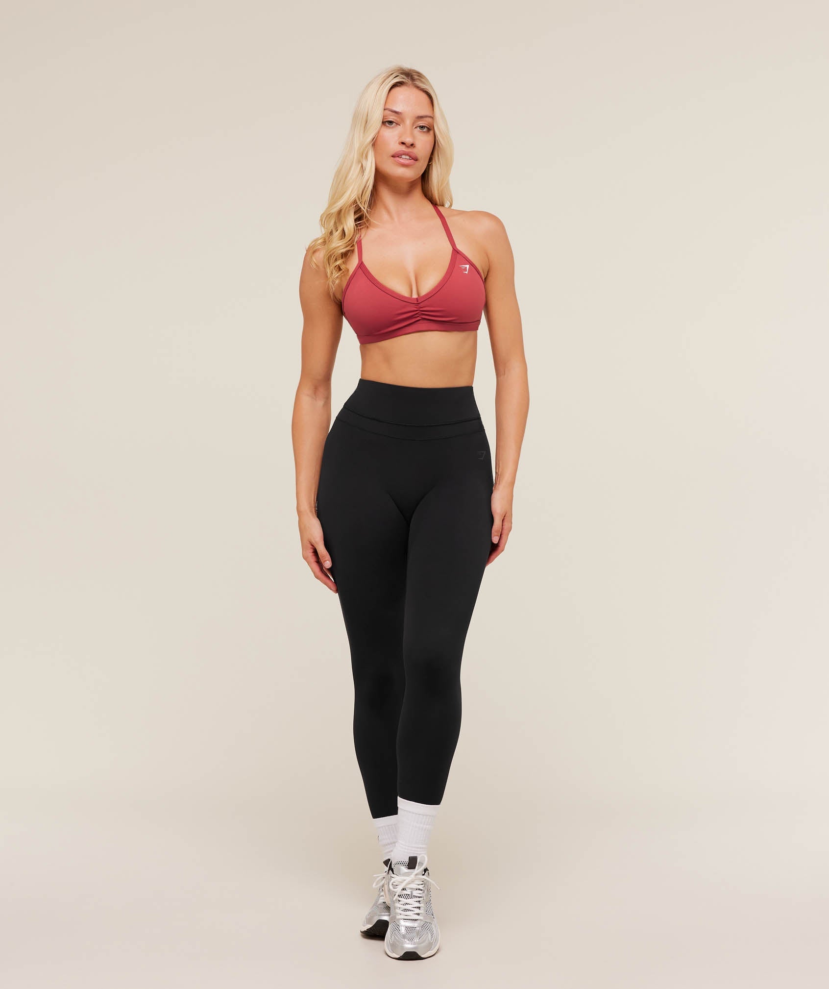 Women's Gymshark Minimal Sports Bra Athletic Burgundy
