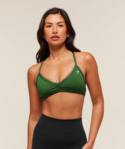 Women's Gymshark Minimal Sports Bra Athletic Green