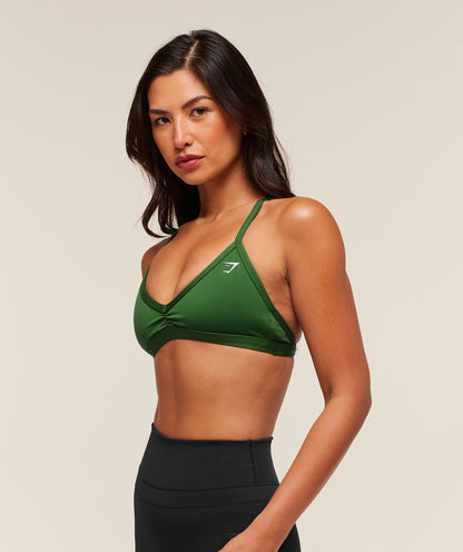 Women's Gymshark Minimal Sports Bra Athletic Green