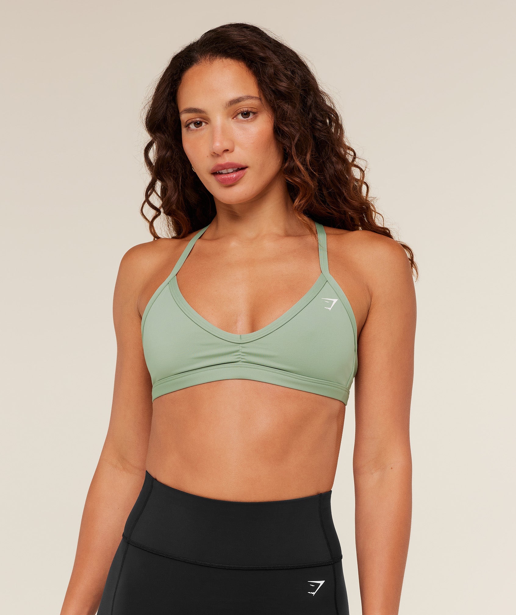 Women's Gymshark Minimal Sports Bra Haze Green