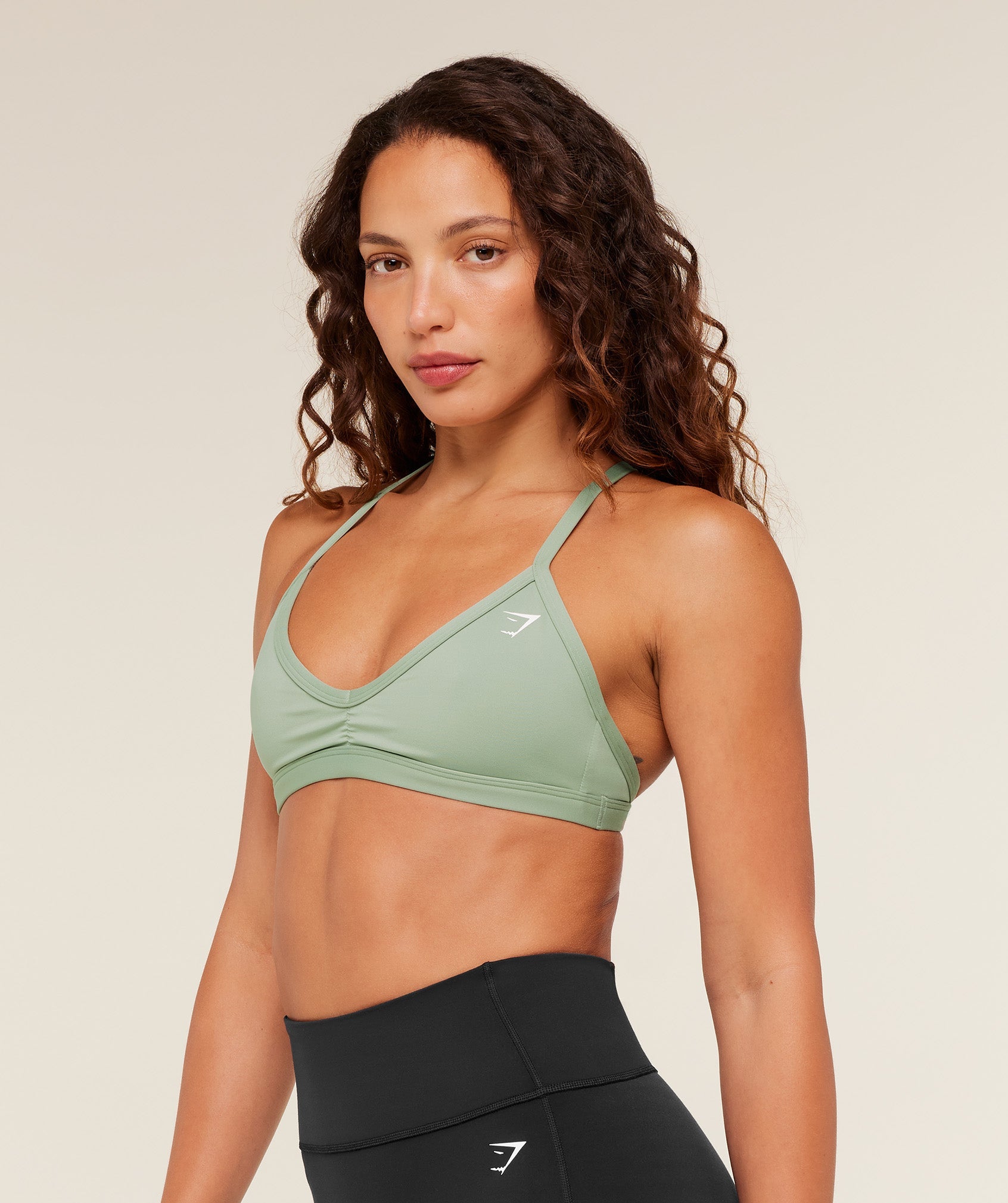 Women's Gymshark Minimal Sports Bra Haze Green