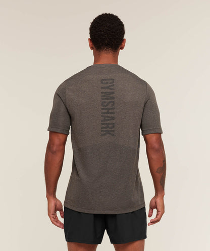 Gymshark Lightweight Seamless T-Shirt Archive Brown