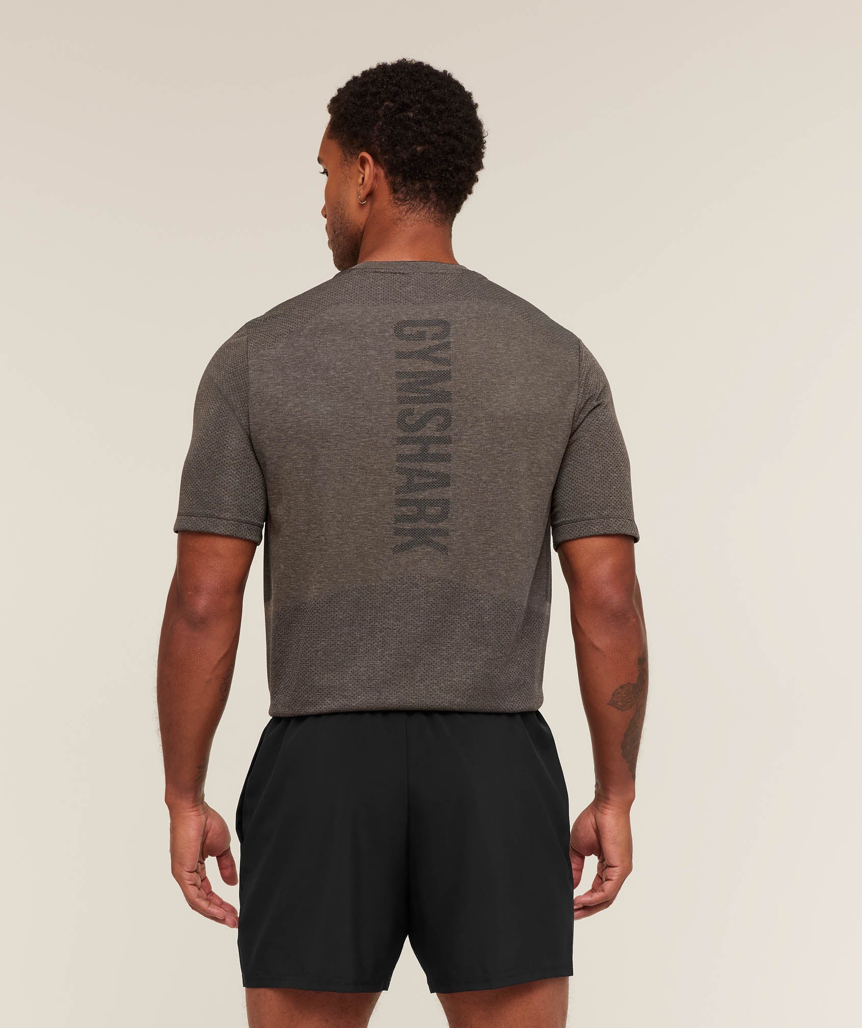 Gymshark Lightweight Seamless T-Shirt Archive Brown