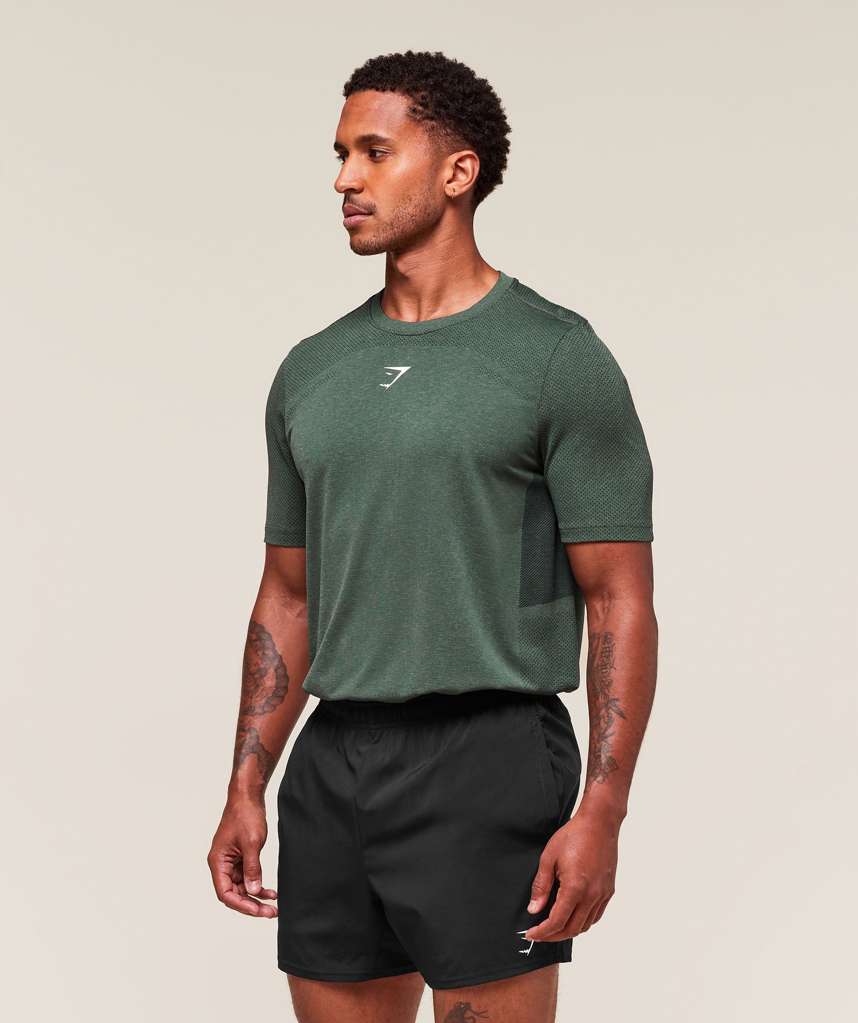 Gymshark Lightweight Seamless T-Shirt Chalk Green