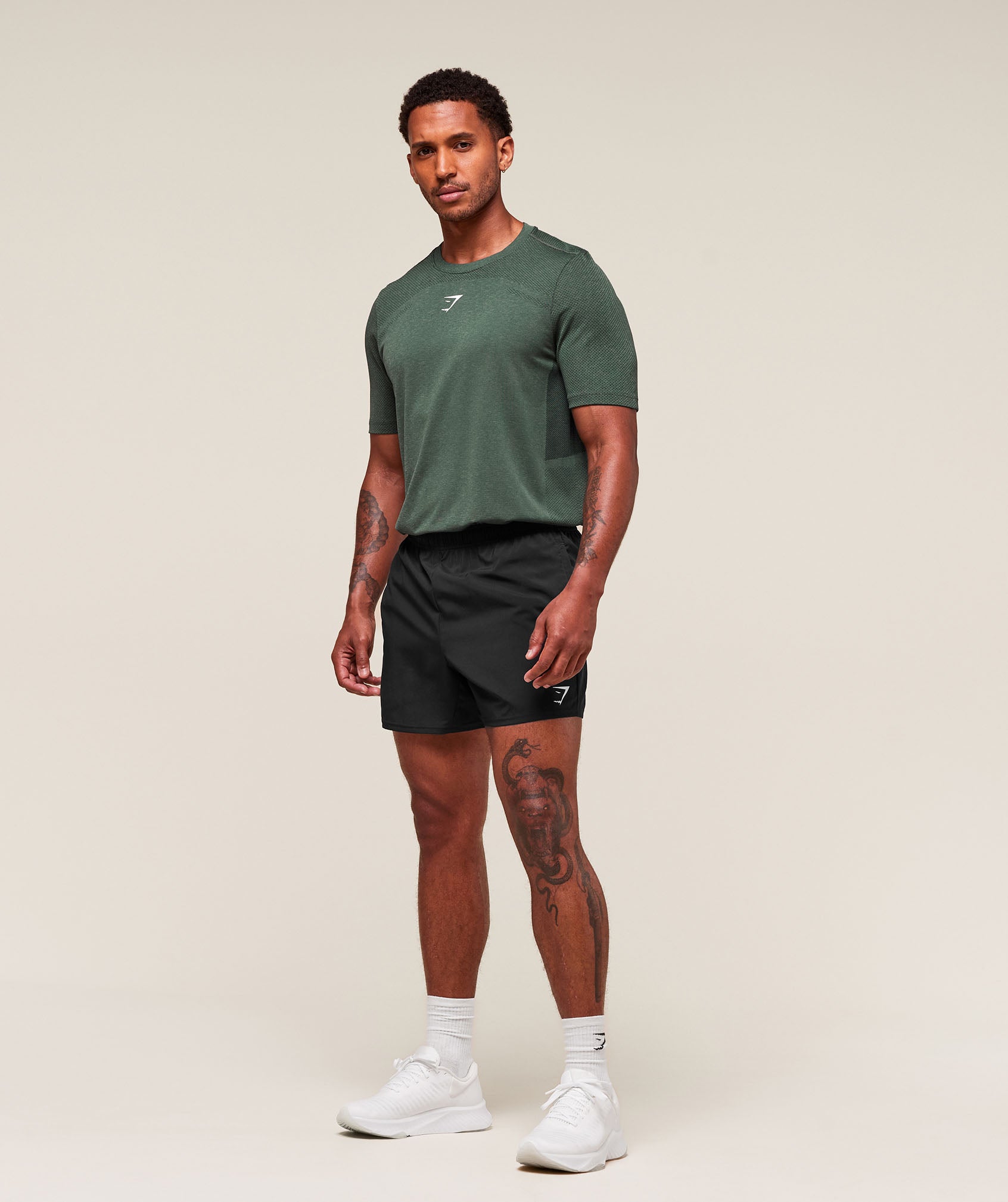 Gymshark Lightweight Seamless T-Shirt Chalk Green