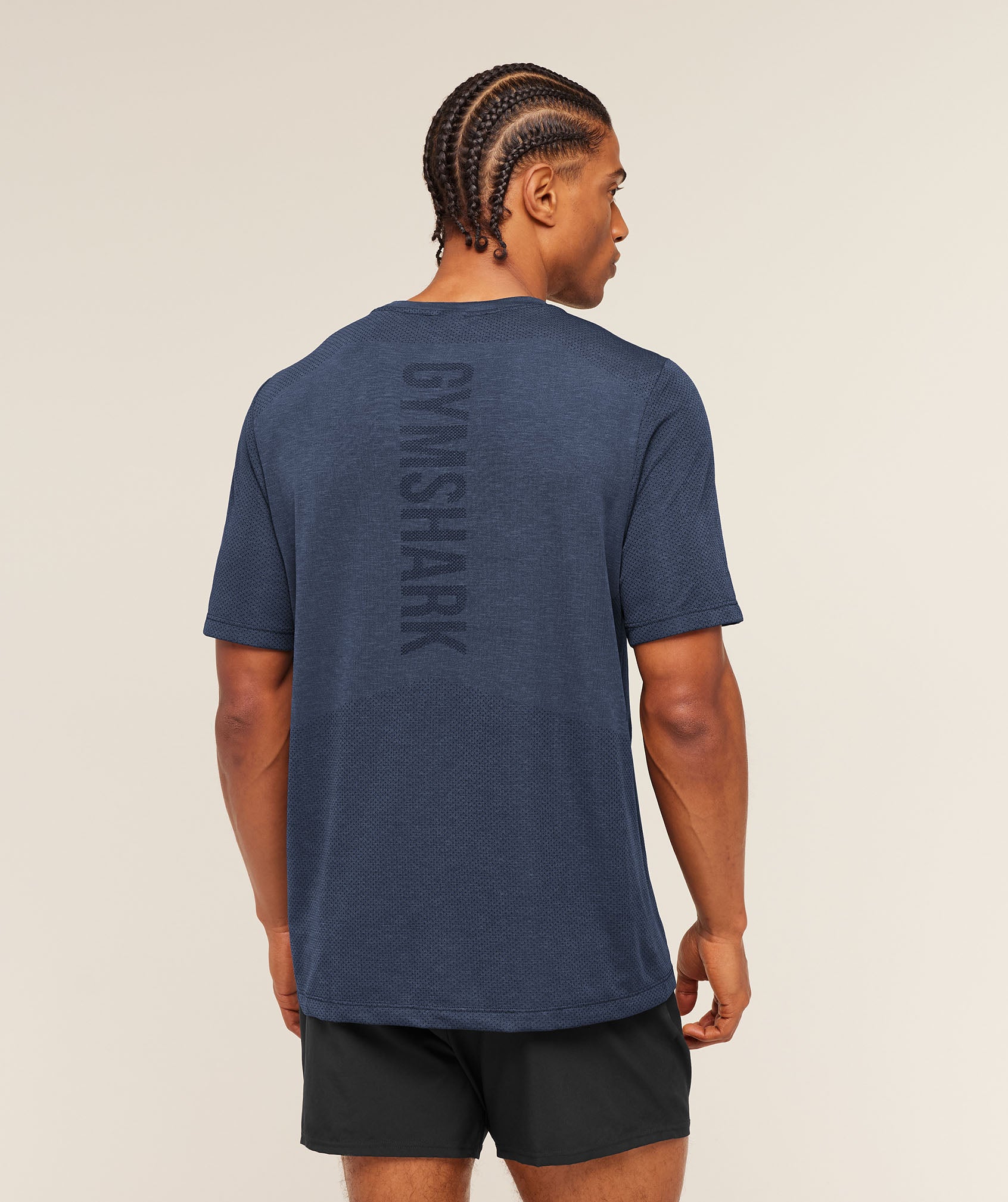 Gymshark Lightweight Seamless T-Shirt Heavy Blue