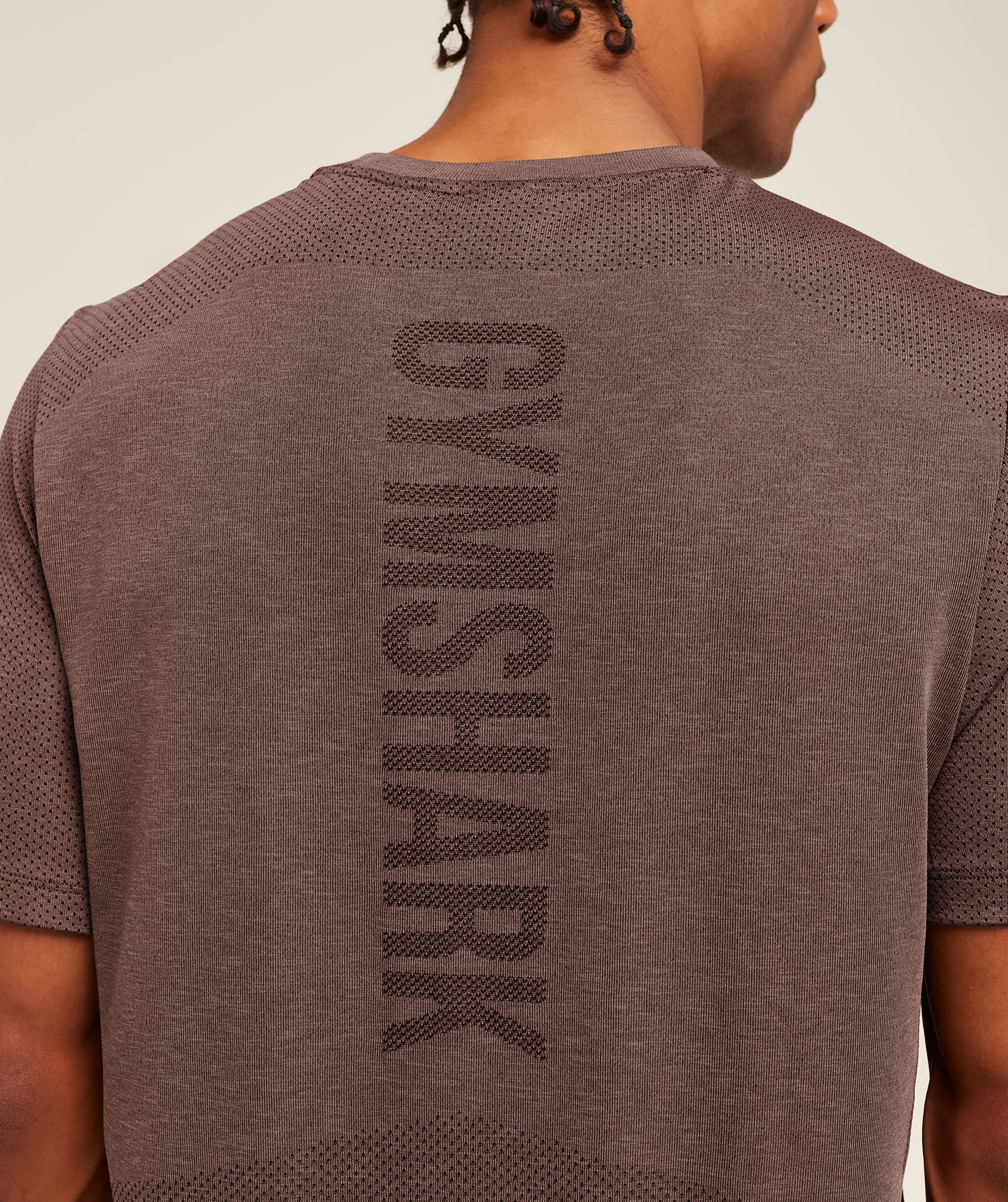 Gymshark Lightweight Seamless T-Shirt Soft Brown