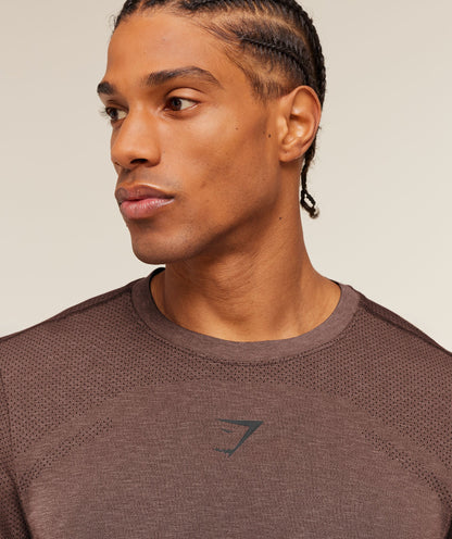 Gymshark Lightweight Seamless T-Shirt Soft Brown