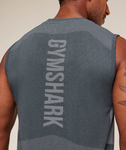 Gymshark Lightweight Seamless Tank Iron Blue