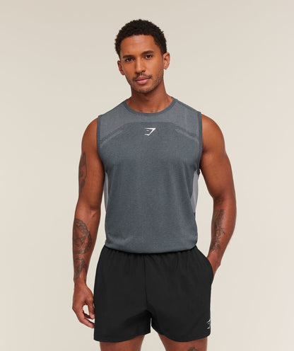 Gymshark Lightweight Seamless Tank Iron Blue