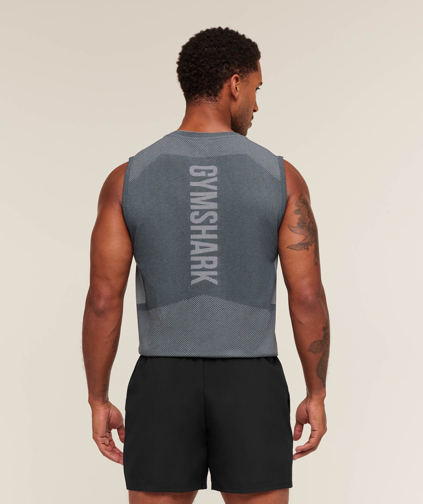 Gymshark Lightweight Seamless Tank Iron Blue