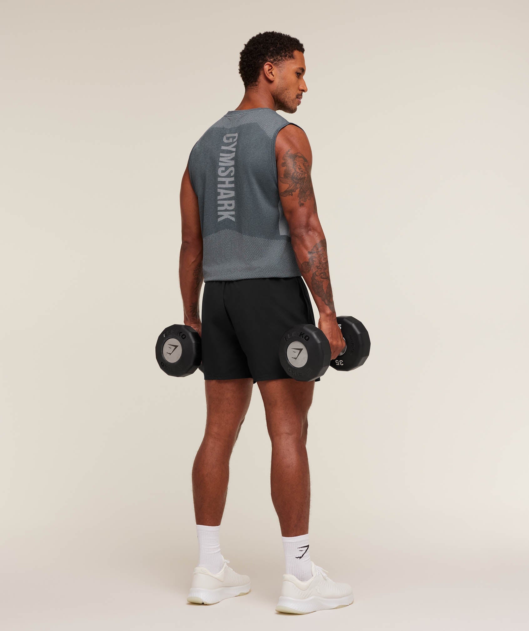 Gymshark Lightweight Seamless Tank Iron Blue