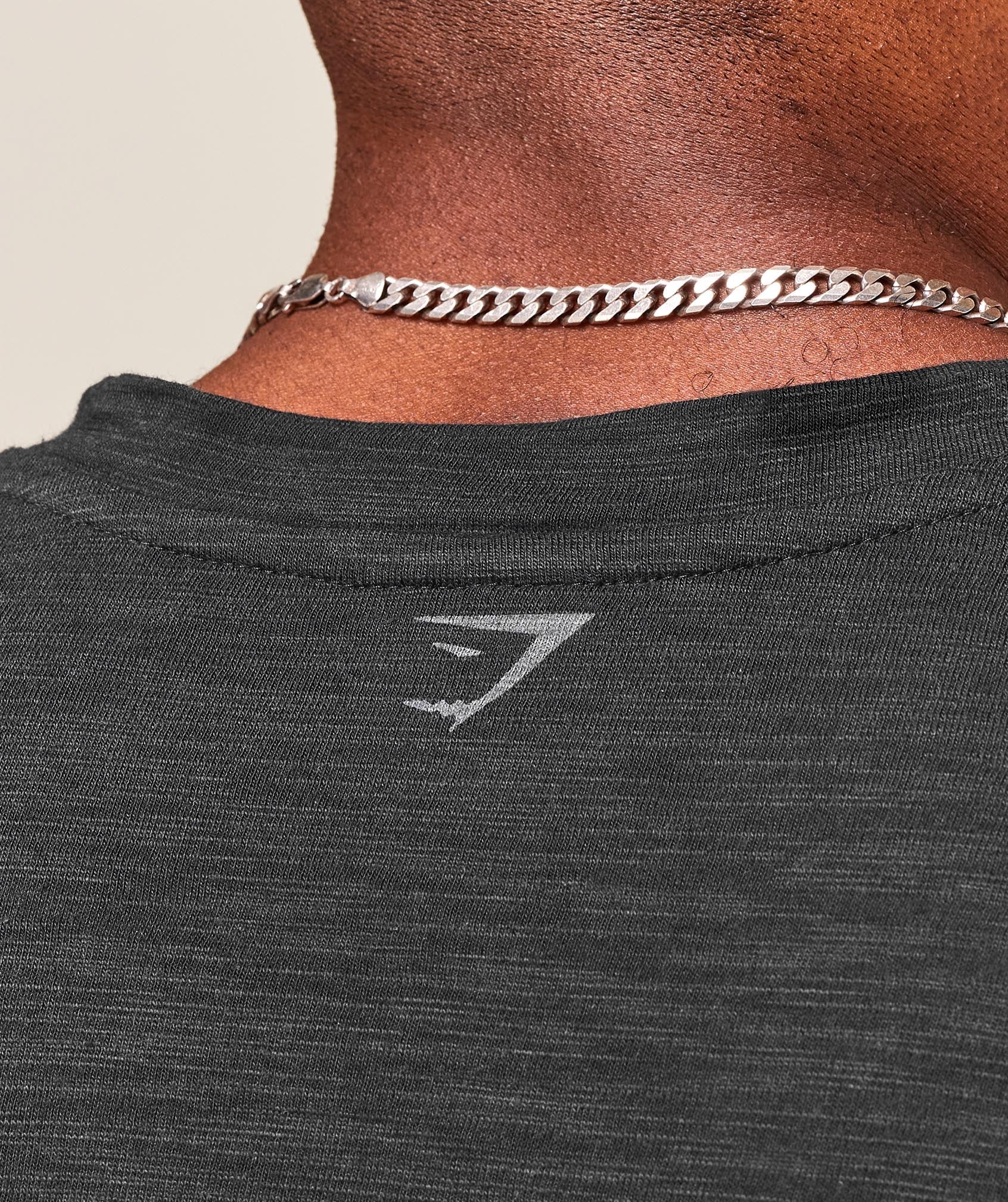 Gymshark Lightweight Slub Textured 3/4 Henley Black