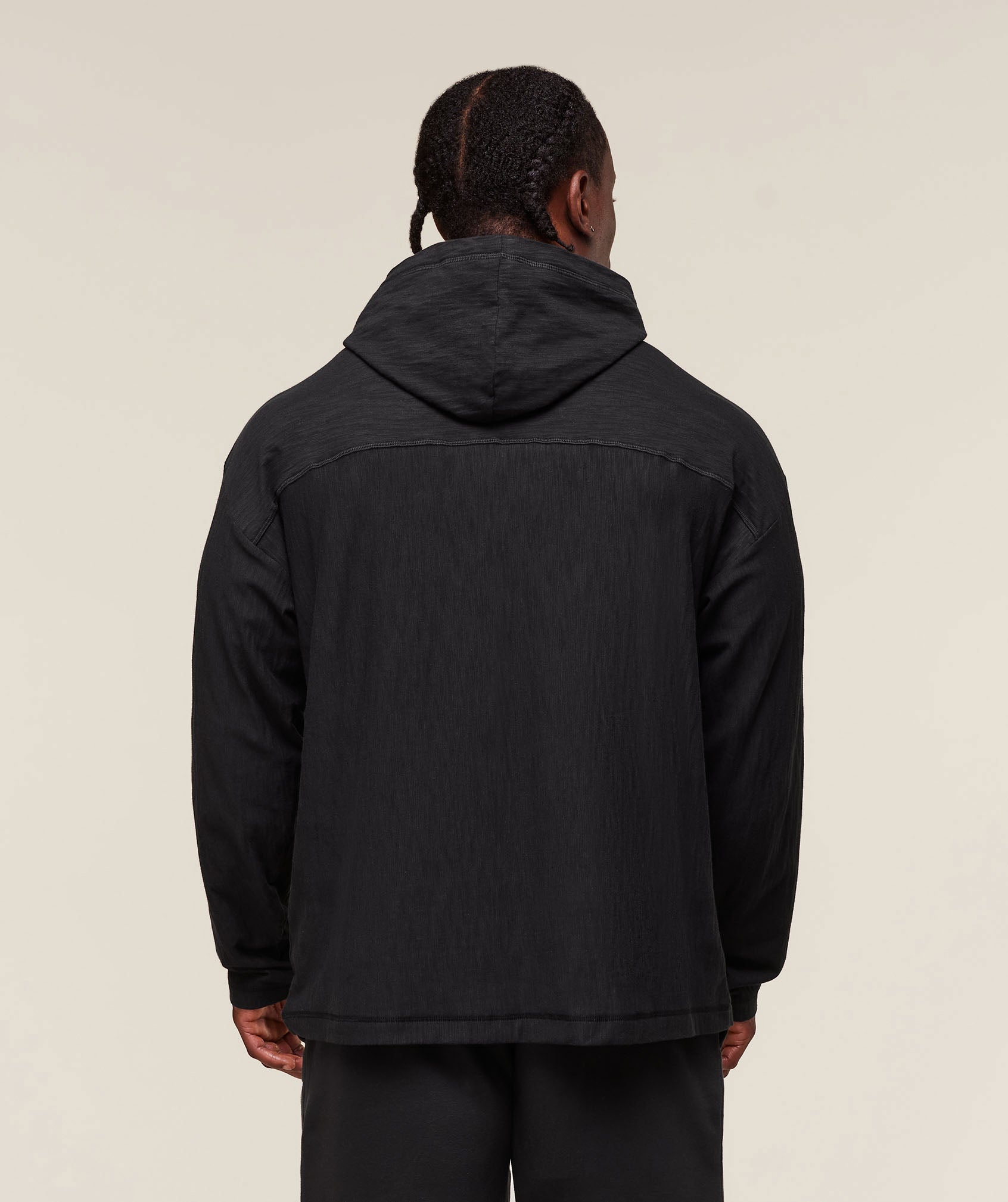 Gymshark Lightweight Slub Textured Hoodie Black