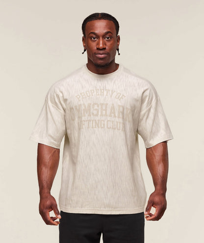 Gymshark Lightweight Slub Textured T-Shirt Oat White
