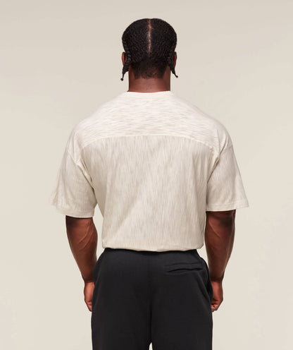 Gymshark Lightweight Slub Textured T-Shirt Oat White