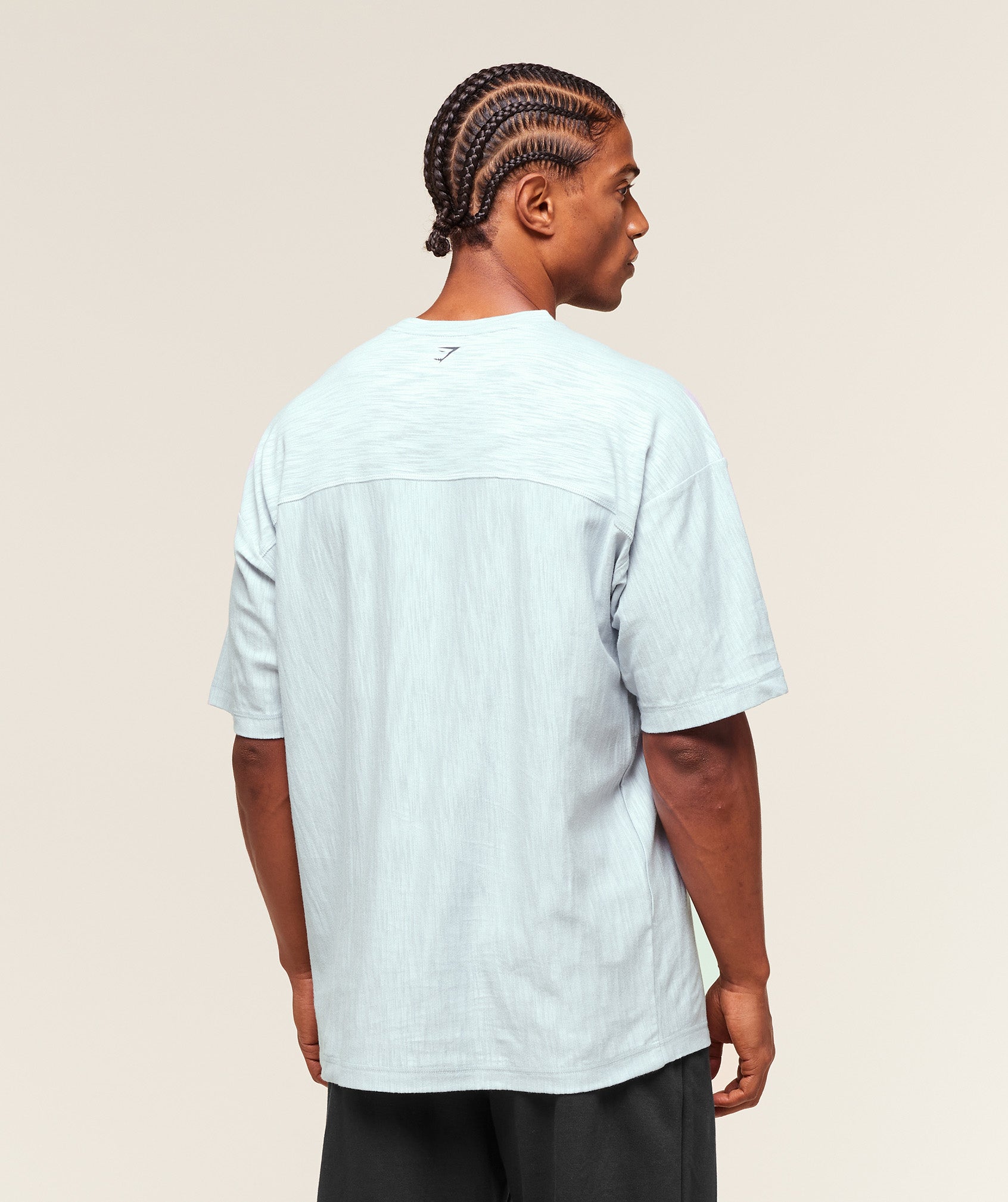 Gymshark Lightweight Slub Textured T-Shirt Smoke Blue