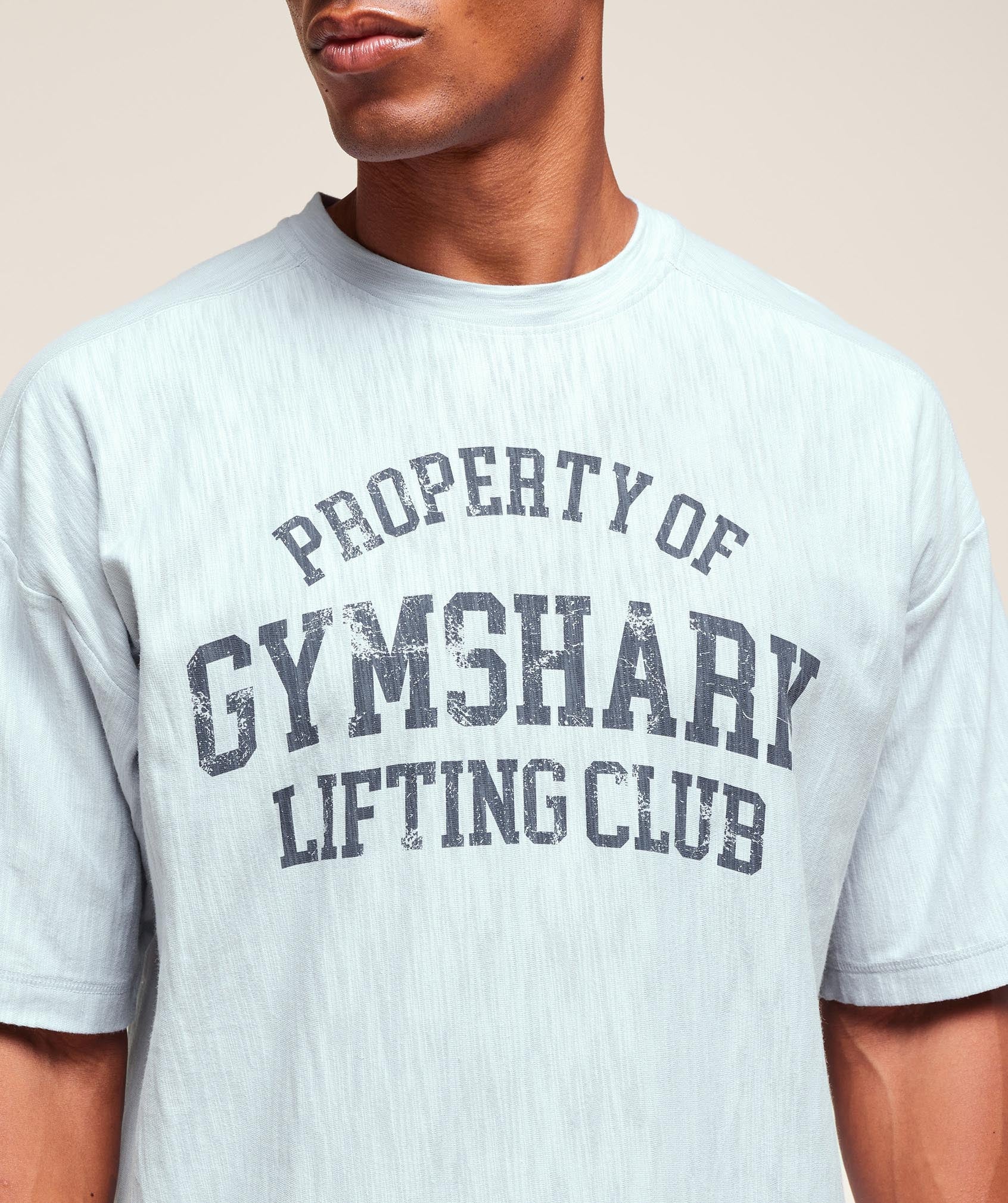 Gymshark Lightweight Slub Textured T-Shirt Smoke Blue