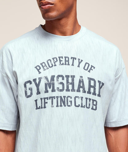 Gymshark Lightweight Slub Textured T-Shirt Smoke Blue