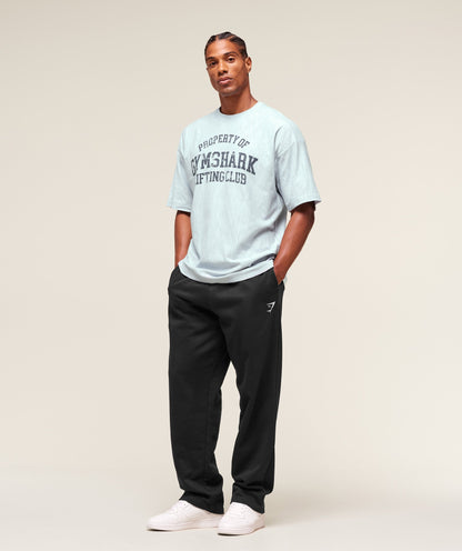 Gymshark Lightweight Slub Textured T-Shirt Smoke Blue