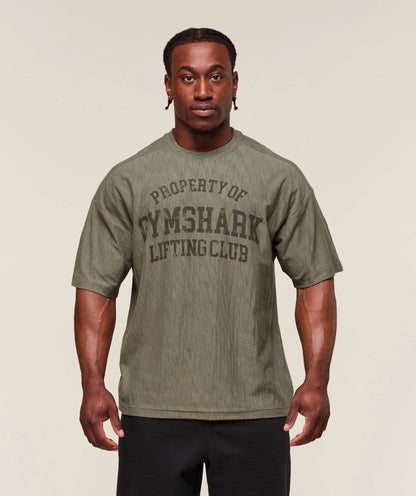 Gymshark Lightweight Slub Textured T-Shirt Utility Green