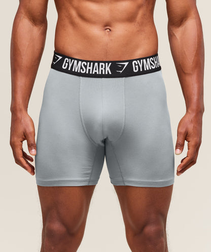 Gymshark Long Boxer Brief 3Pk Denim Grey