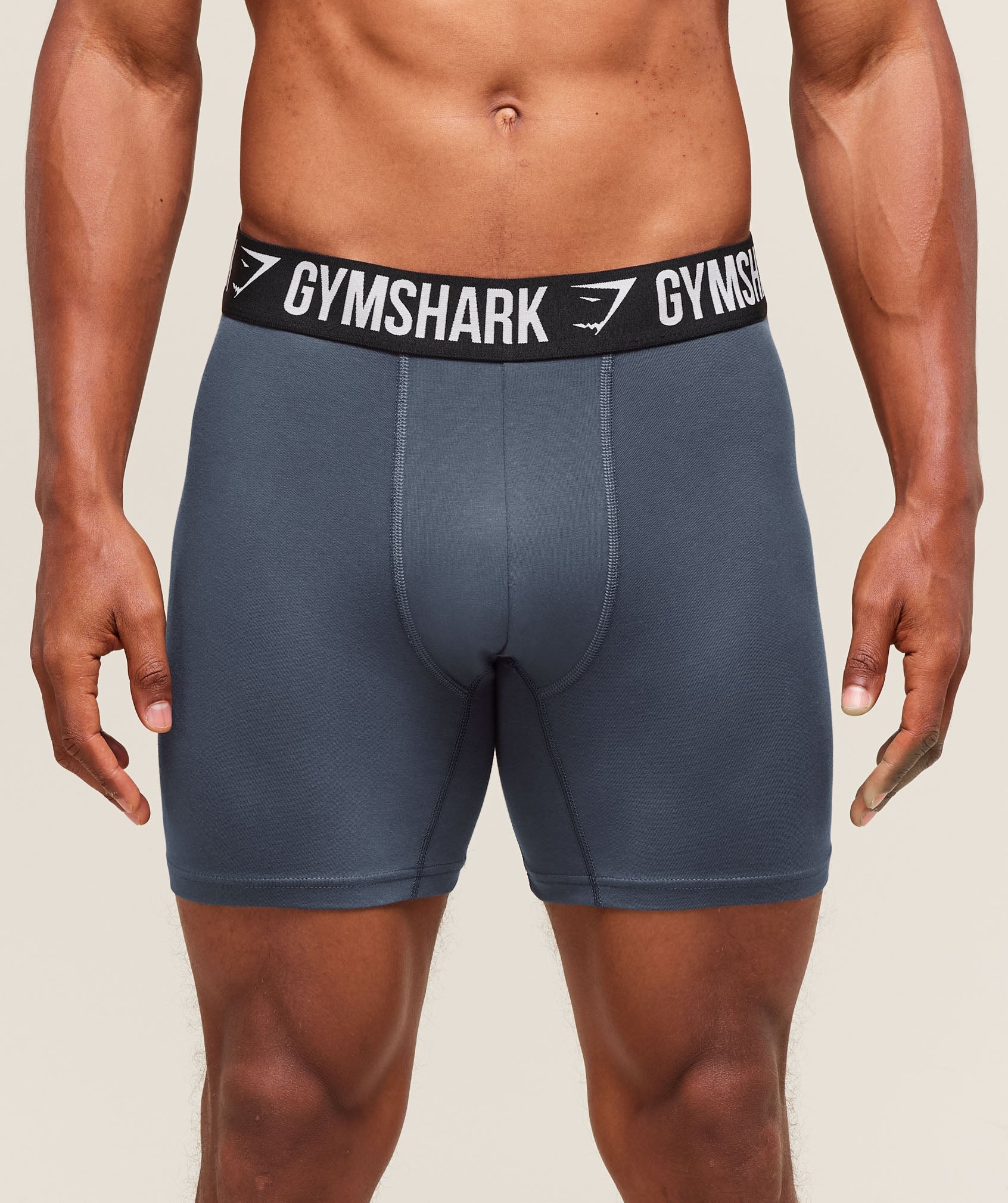 Gymshark Long Boxer Brief 3Pk Denim Grey